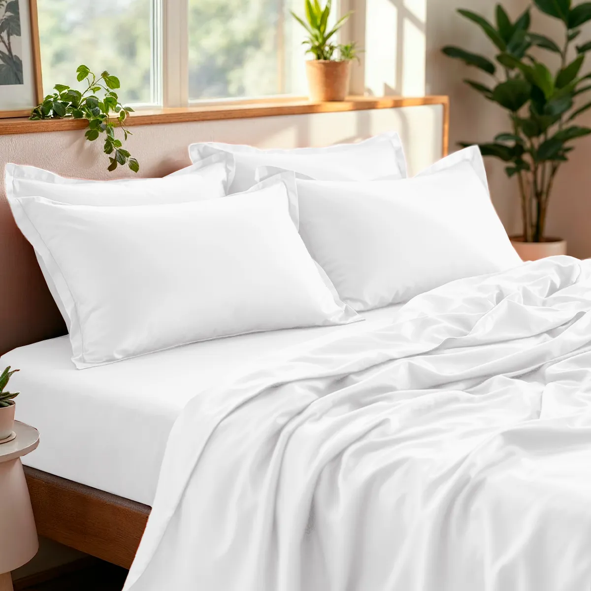 Jogo de Cama Queen 200 Fios Algodão Egípcio Branco